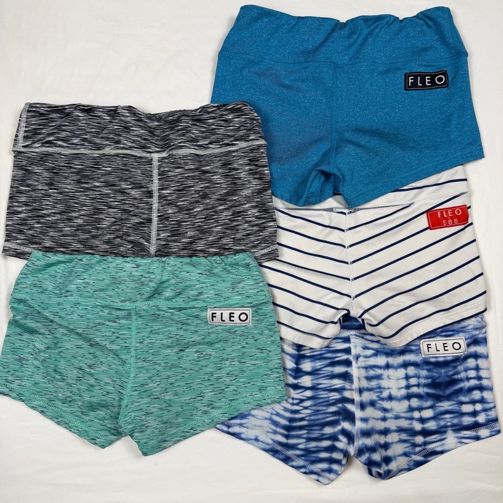FLEO Shorts Bundle 5 Pair Size Small CrossFit Gym Training Workout Athletic
